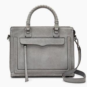 REBECCA MINKOFF Bree Medium Grey Satchel Bag
